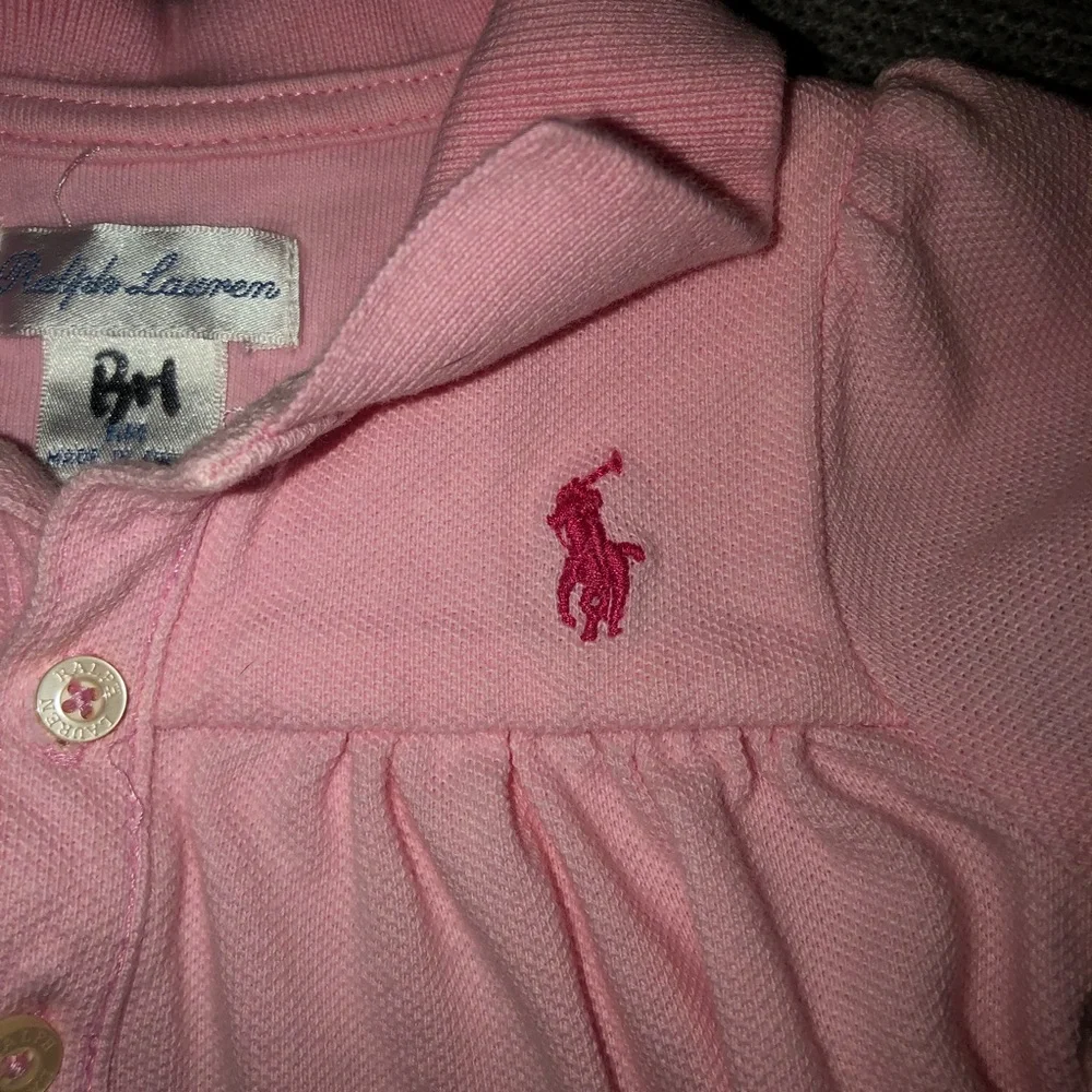 Ralph Lauren Pink Ruffle Bum Bubble Romper